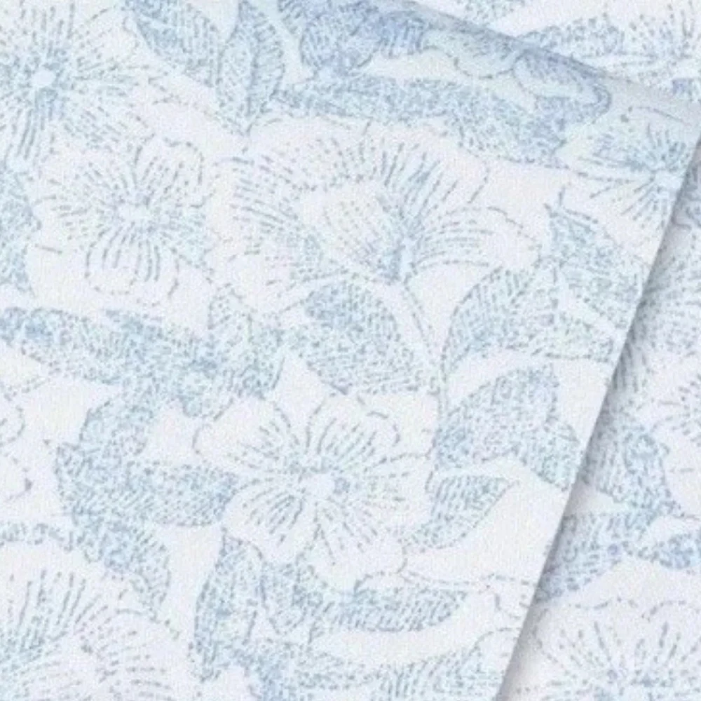 Laura Ashley ~ Queen ~ Blue Floral ~ 300 Thread Count~ 100% Cotton 4pc Cotton